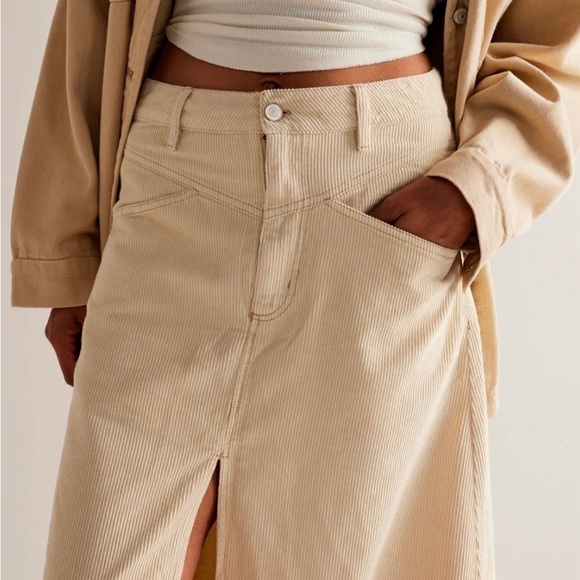 NWT Free People Come As You‎ Are Corduroy Skirt - Picture 3 of 3